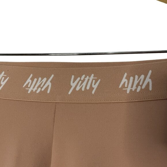 Yitty Lizzo Fabletics High Waisted Seamless Shaping Logo Leggings Tan - Picture 7 of 10
